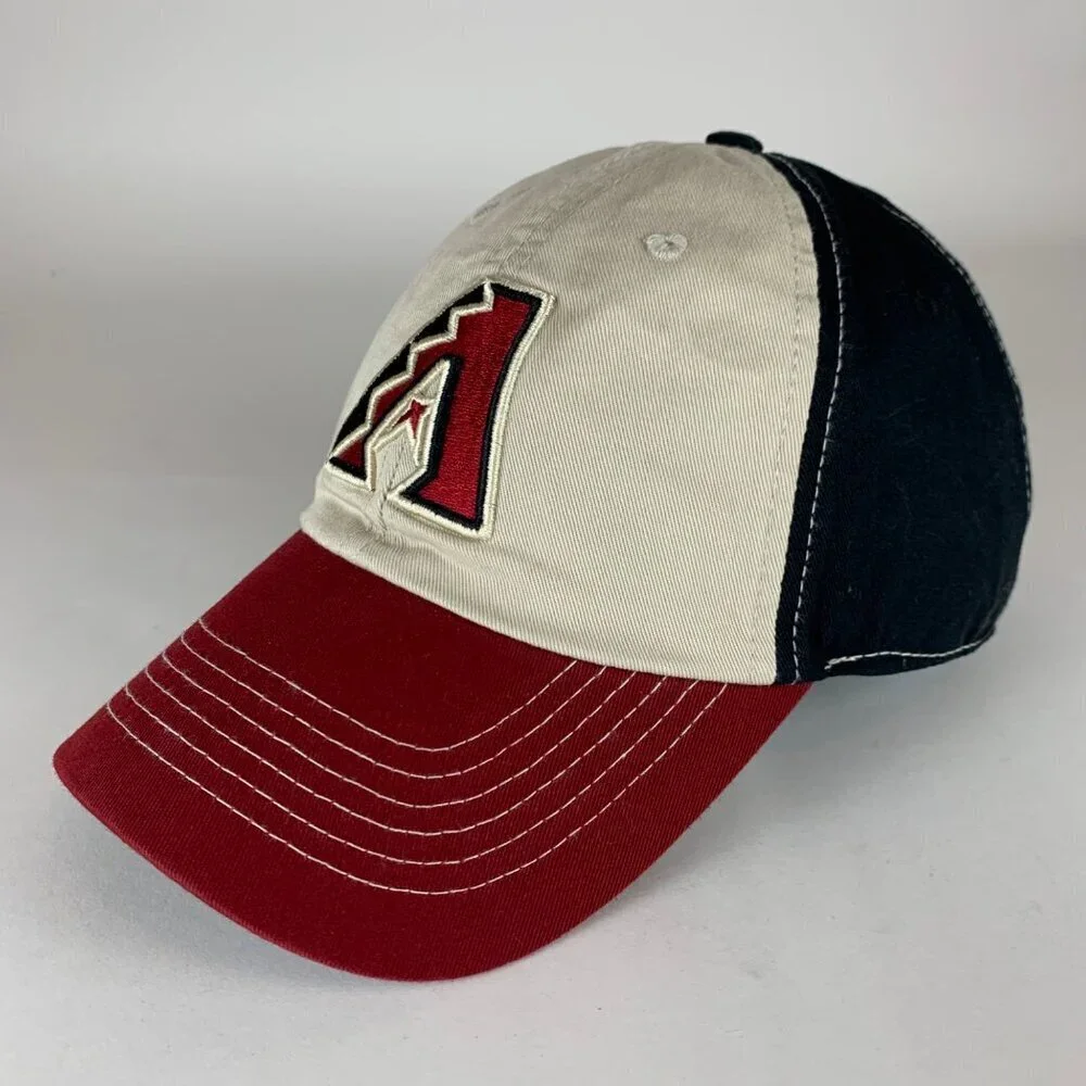 Arizona Diamondbacks MLB Black Red Beige Fan Favorite Relaxed Fit Strapback Hat
